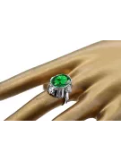 Ring Vintage Emerald Sterling silver 925 vrc043s